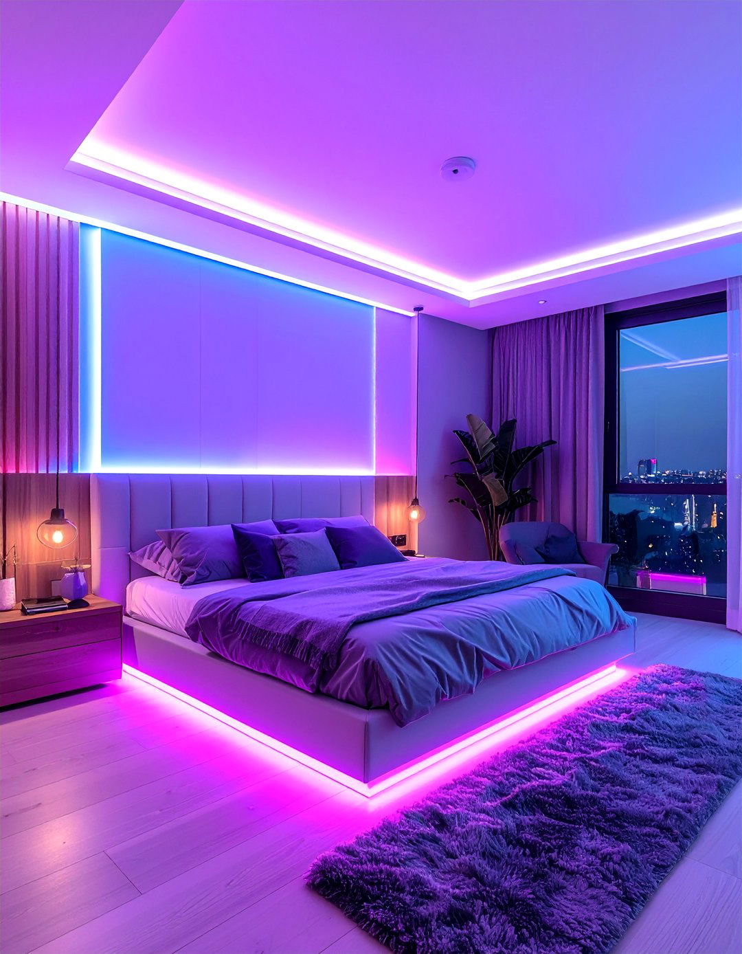 Neon Strip Lighting Paradise - 20 Vaporwave Room Ideas for a Retro-Futuristic Vibe