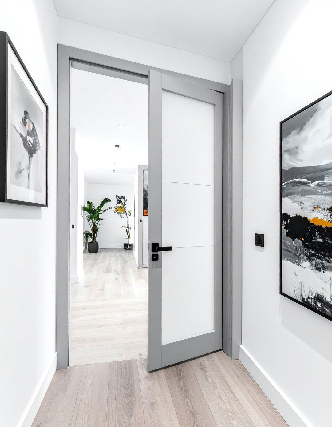 Neutral Light Gray Interior Door Color - 25 Interior Door Color Ideas for a Fresh Home Look