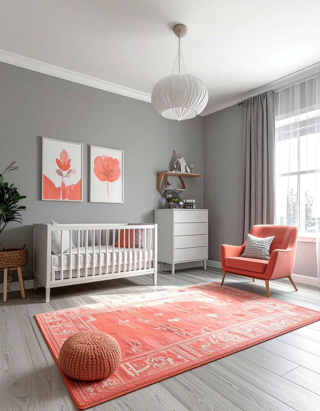 Neutral Tones with a Pop of Color Nursery - 25 Baby Girl Nursery Ideas for a Dreamy Space