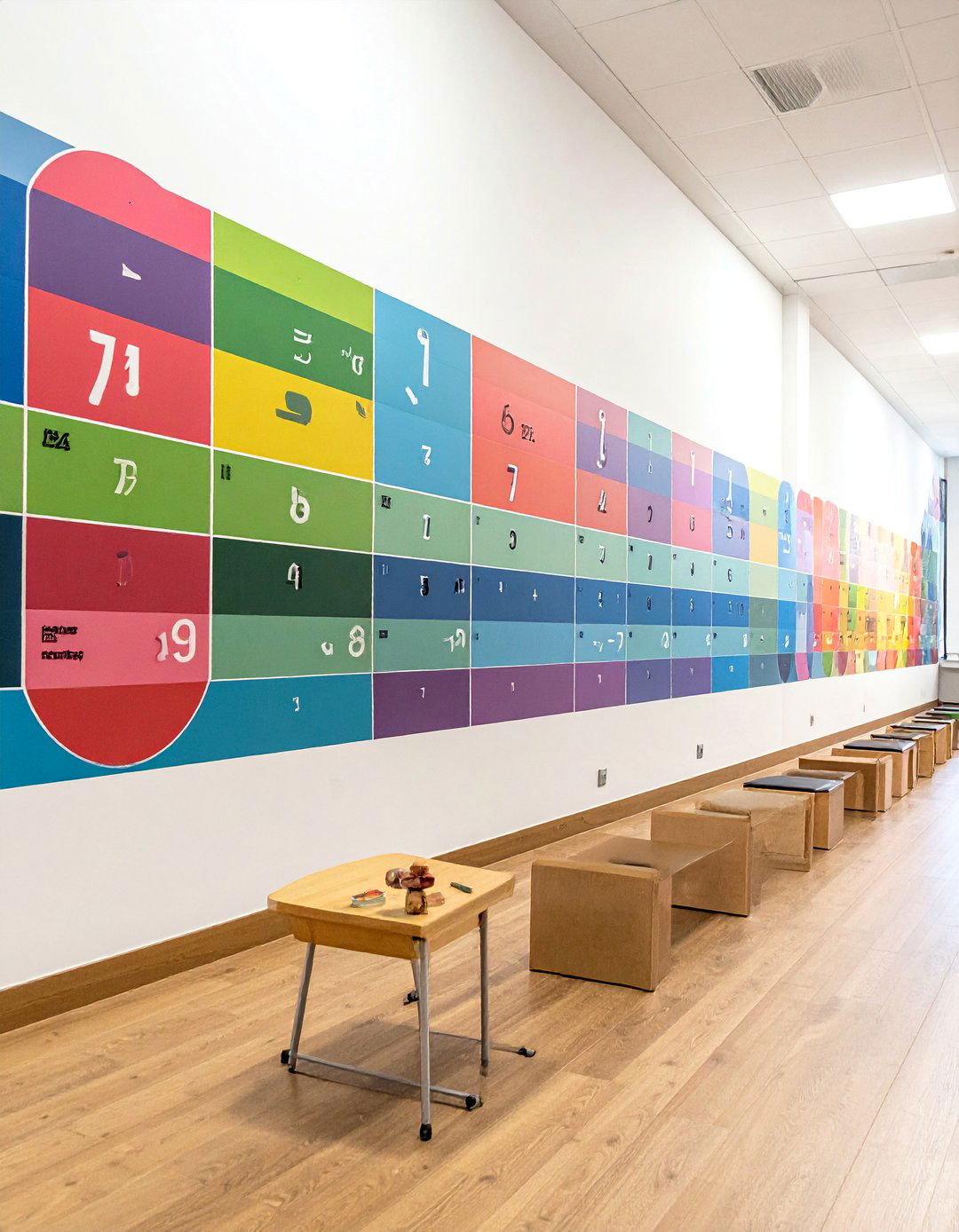 Number Line Adventure - 20 Math Mural Ideas to Inspire Your Space