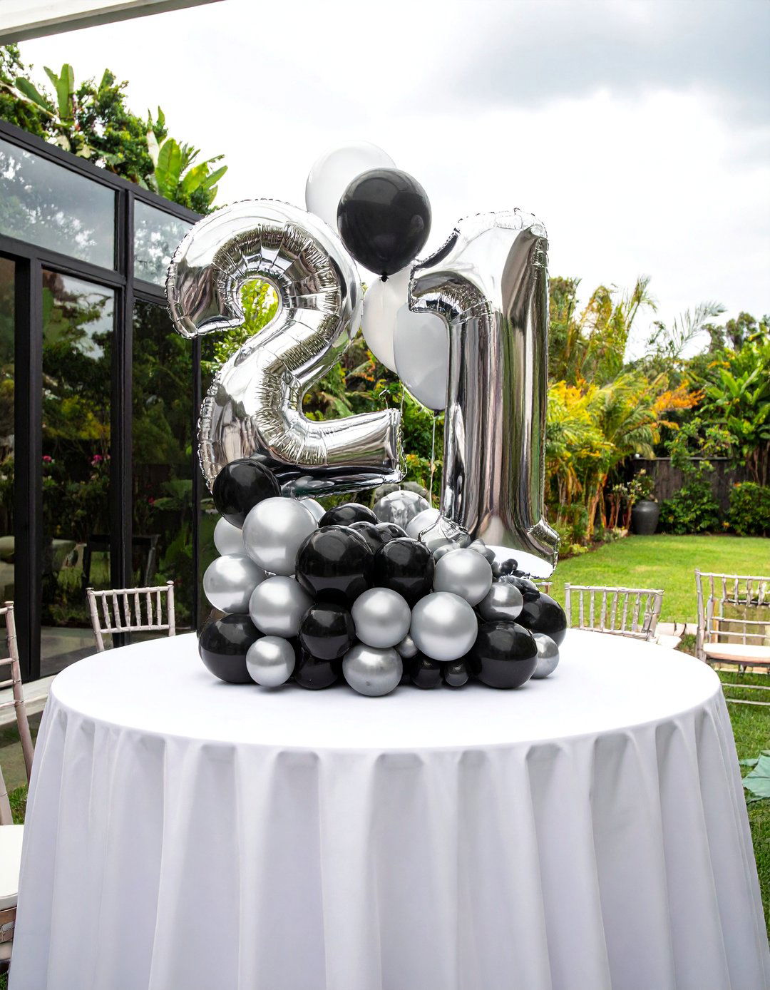 Number or Letter Foil Balloon Centerpiece - 25 Balloon Centerpiece Ideas for Any Celebration