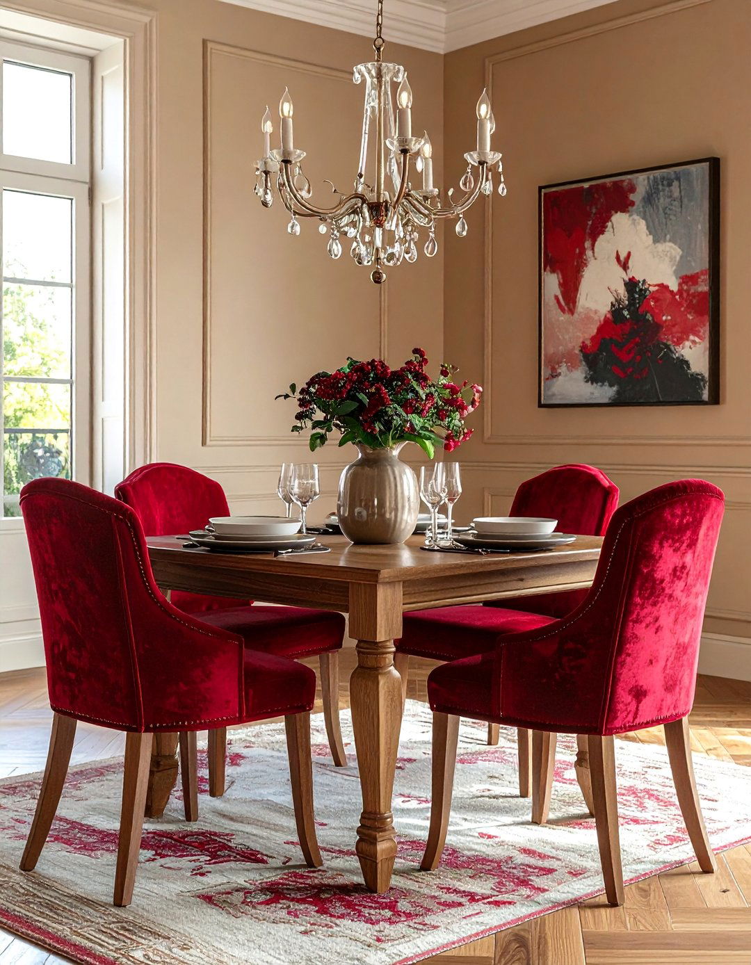 Oatmeal and Cranberry Red Palette - 40 Warm Color Palettes for Every Room in the House