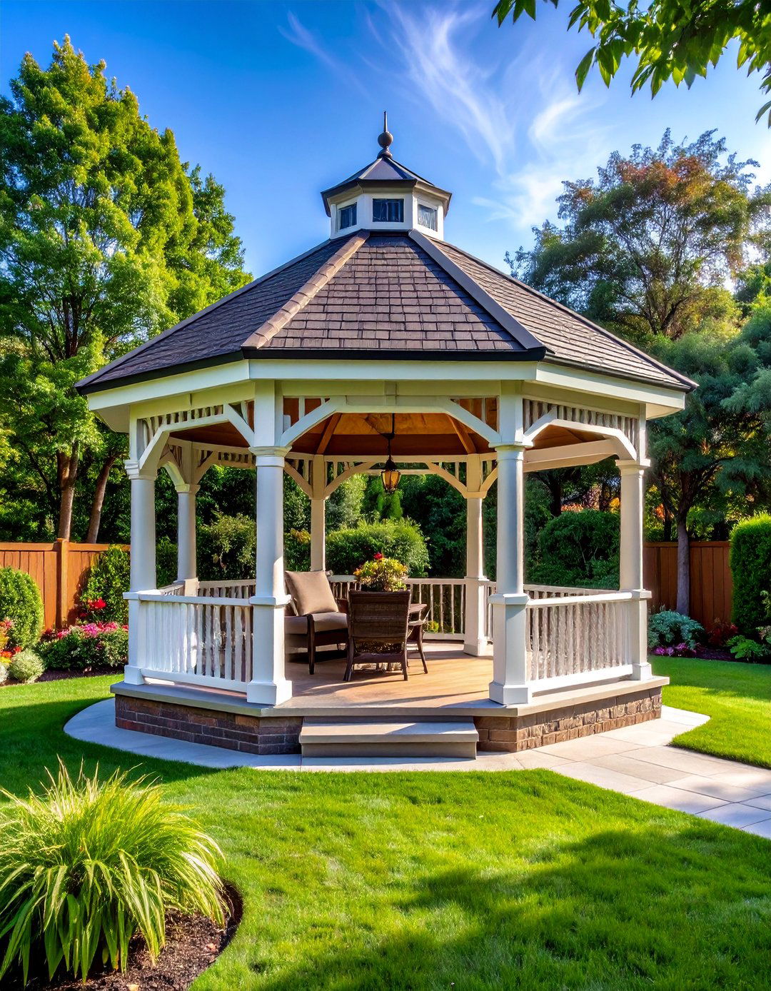 Octagonal Vinyl Gazebo - 40 Gazebo Design Ideas for a Beautiful Outdoor Space
