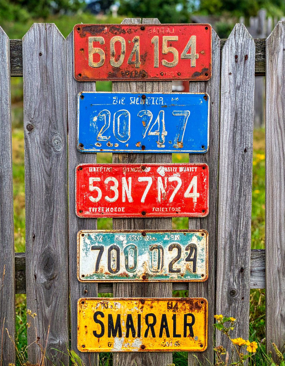 Old License Plate Fence Art - 20 Fence Art Ideas to Beautify Your Outdoor Space