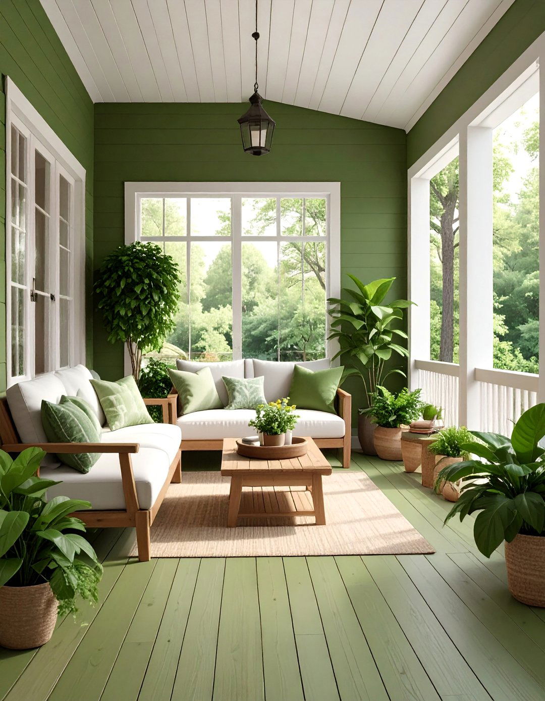 Olive Green Porch Foundation - 20 Porch Paint Colors Ideas for a Welcoming Outdoor Space