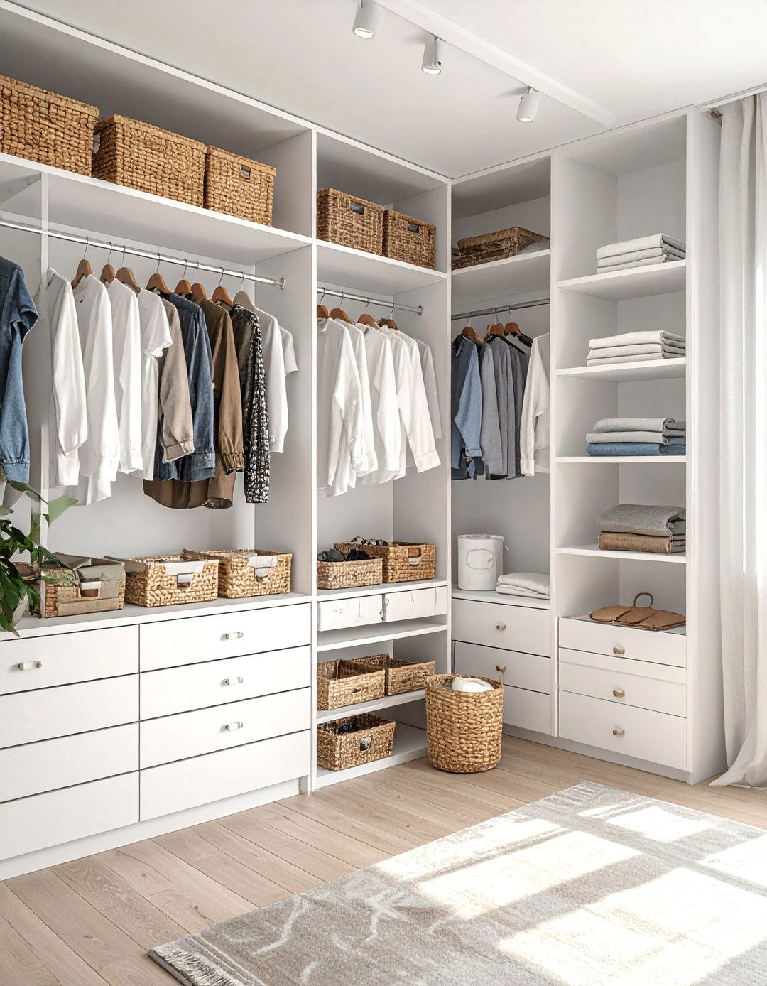 Open Shelving Display Design - 30 Dressing Room Ideas to Organize Your Space