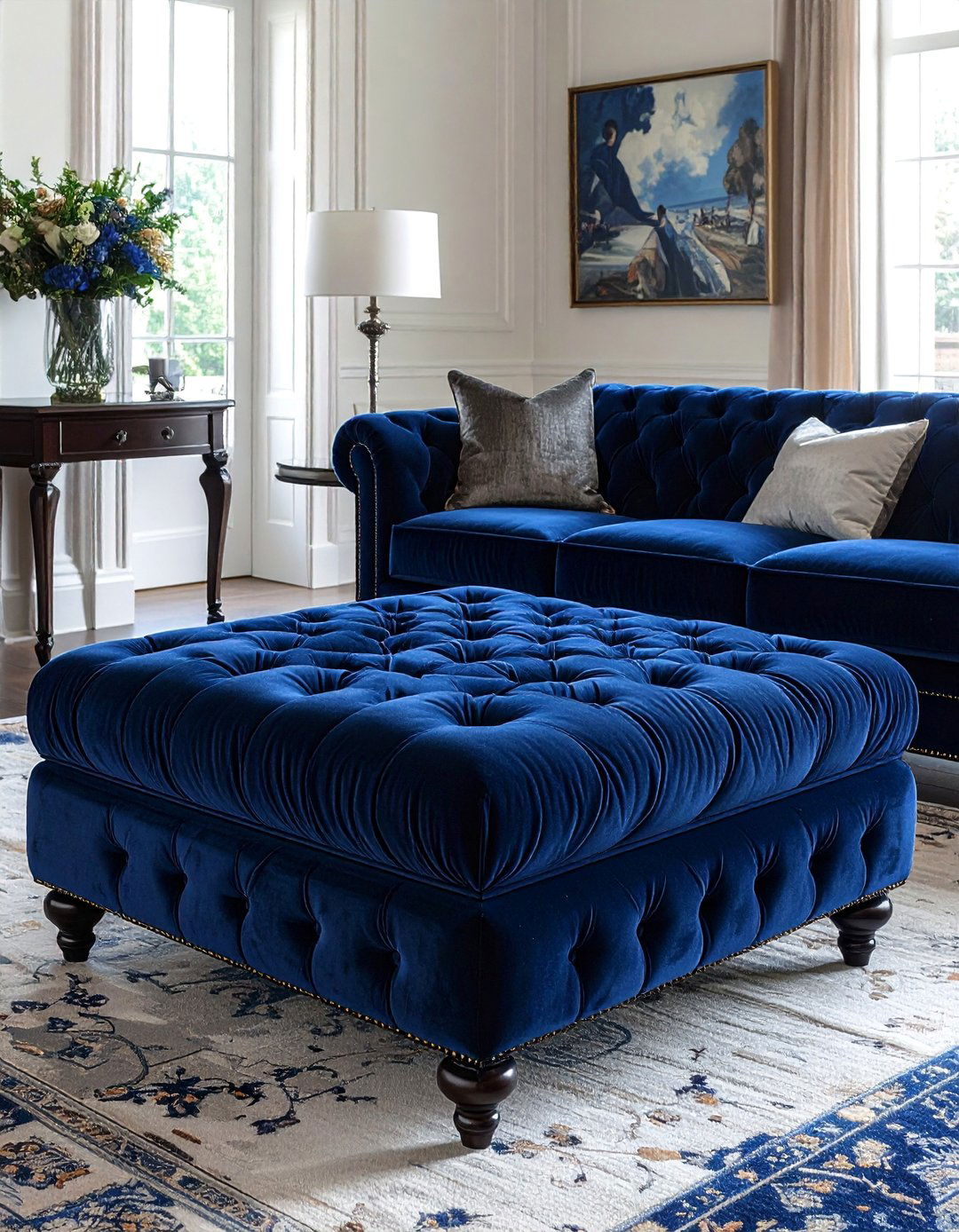 Opt for Tufted Upholstery Details - 25 Classic Traditional Living Room Design Ideas