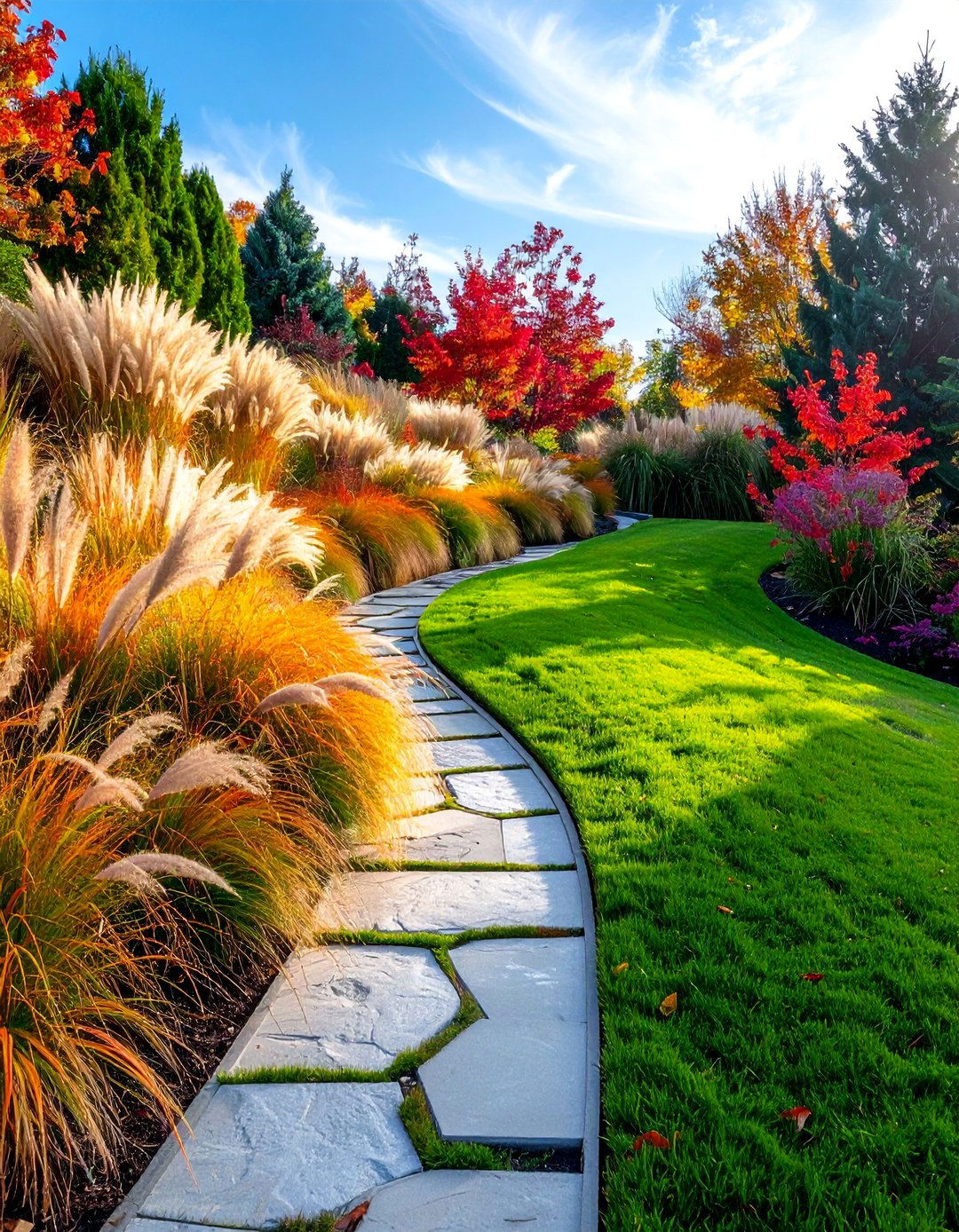 Ornamental Grass Slopes - 25 Down Sloped Backyard Ideas for Unique Landscaping