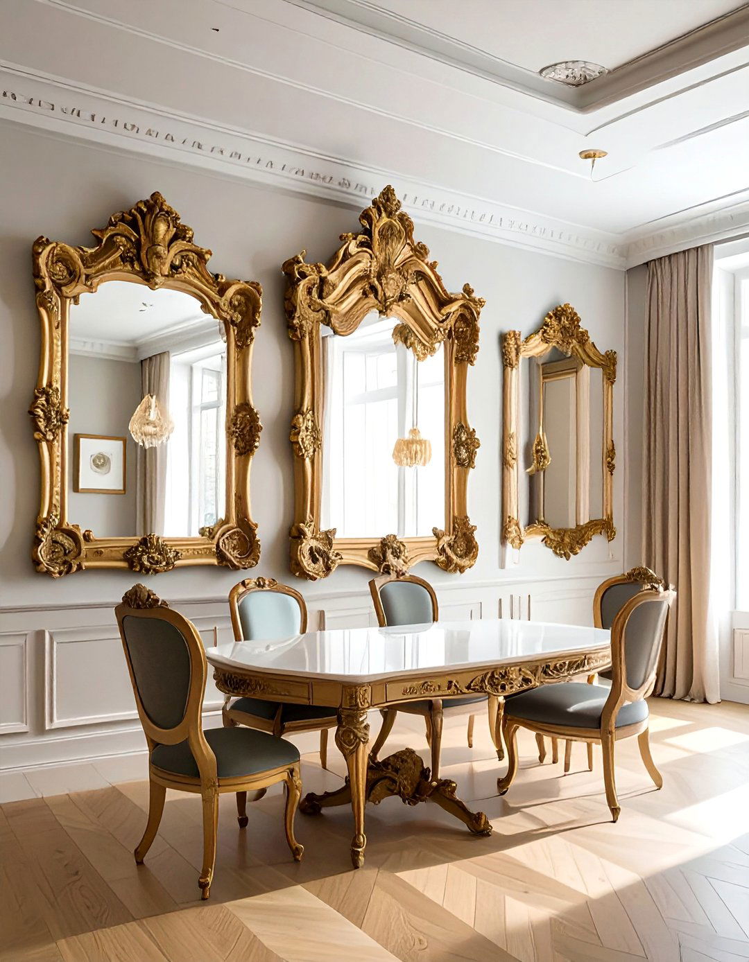 Ornate Victorian Revival - 30 Mirror Gallery Wall Ideas to Elevate Your Decor