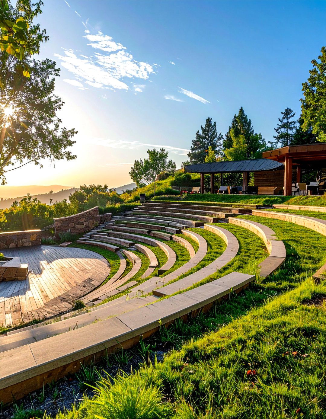 Outdoor Amphitheater Seating - 25 Down Sloped Backyard Ideas for Unique Landscaping