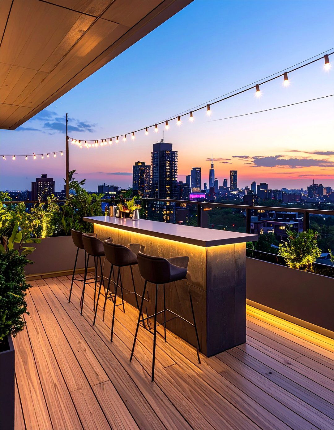 Outdoor Bar and Entertainment Loft Balcony - 20 Loft Balcony Ideas to Maximize Your Urban Space