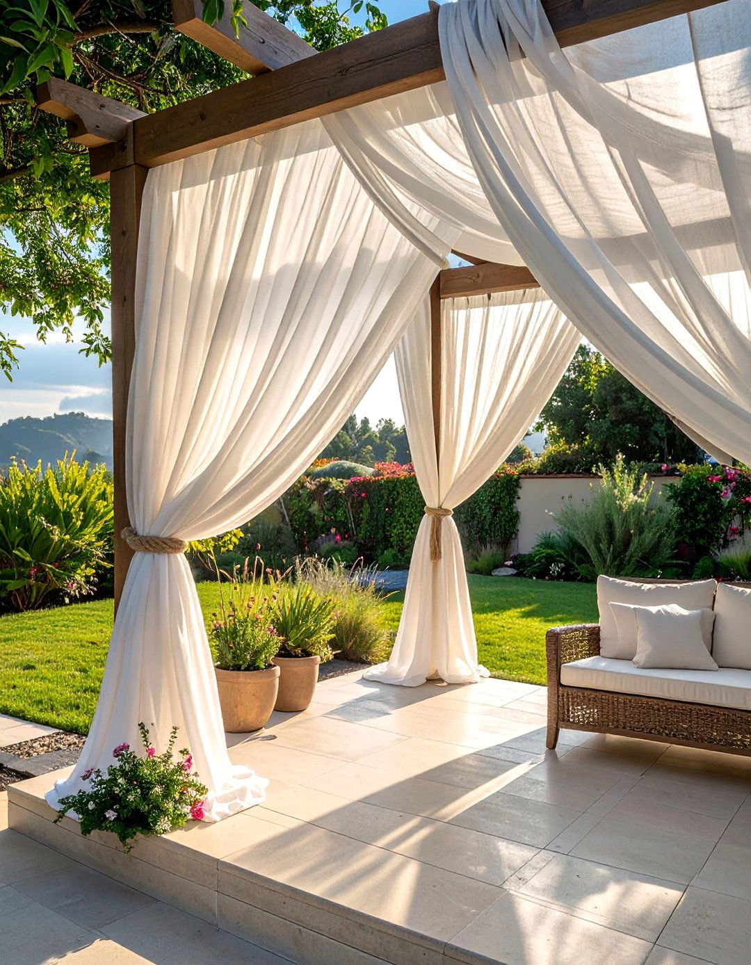 Outdoor Curtains for Small Patio Privacy and Style - 40 Small Patio Ideas to Maximize Your Outdoor Space
