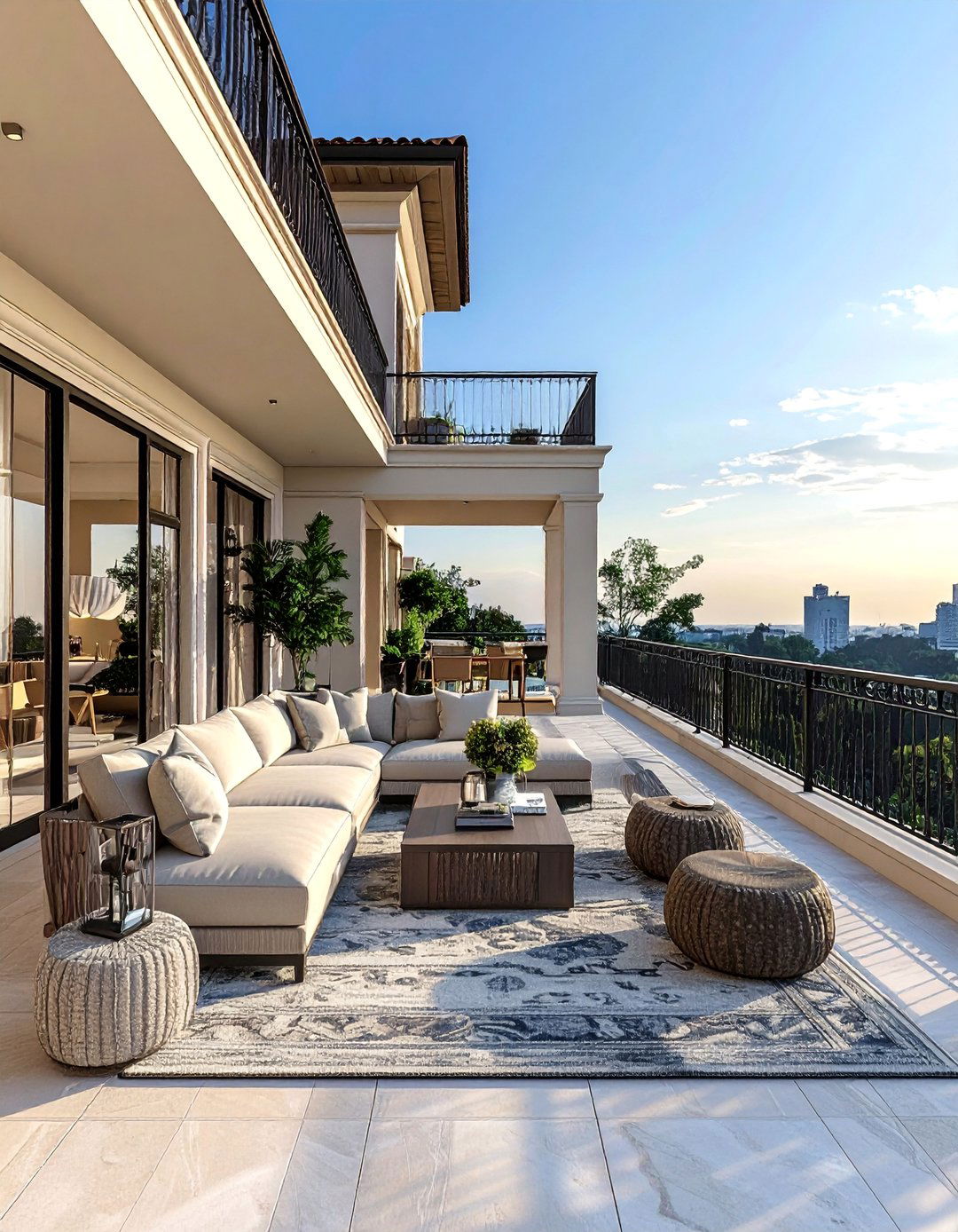 Outdoor Living Room Balcony - 20 Mansion Balcony Ideas for a Luxurious View