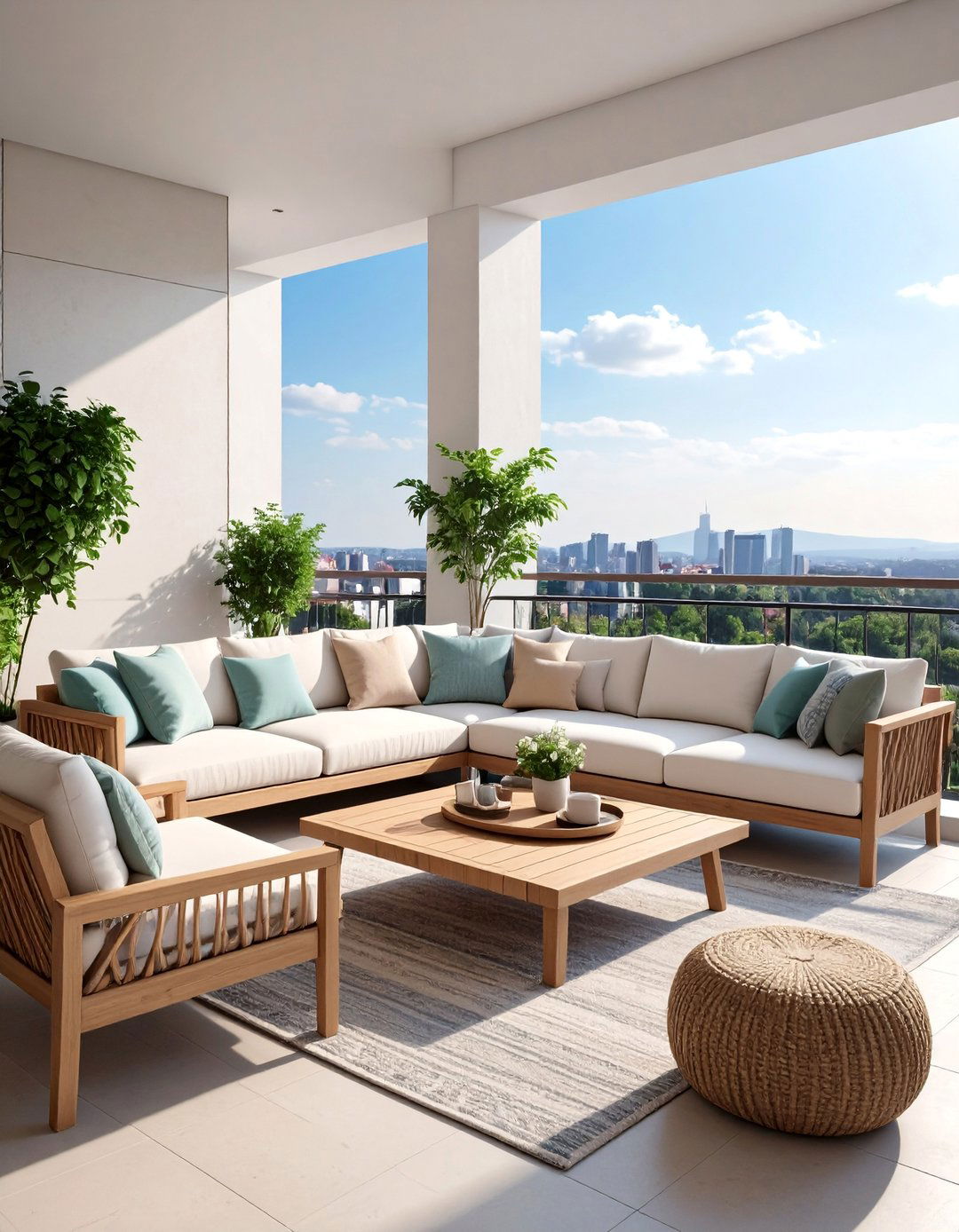 Outdoor Living Room Setup - 20 Second Story Balcony Ideas for Stunning Views