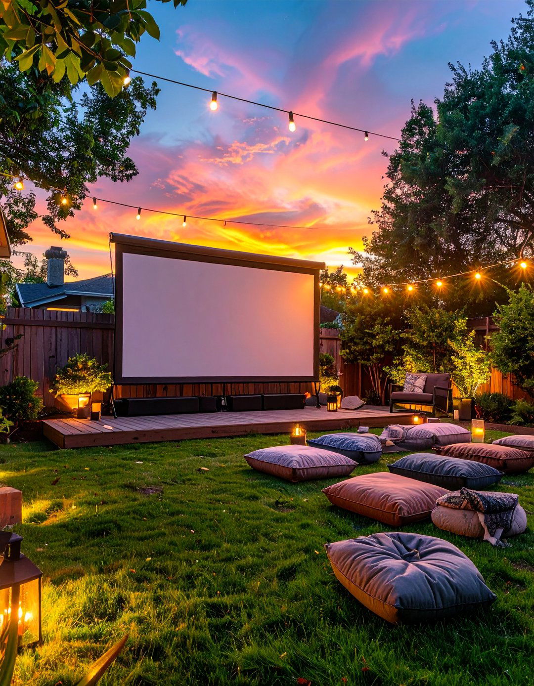 Outdoor Movie Theater Setups - 40 Small Backyard Ideas to Transform Your Outdoor Space