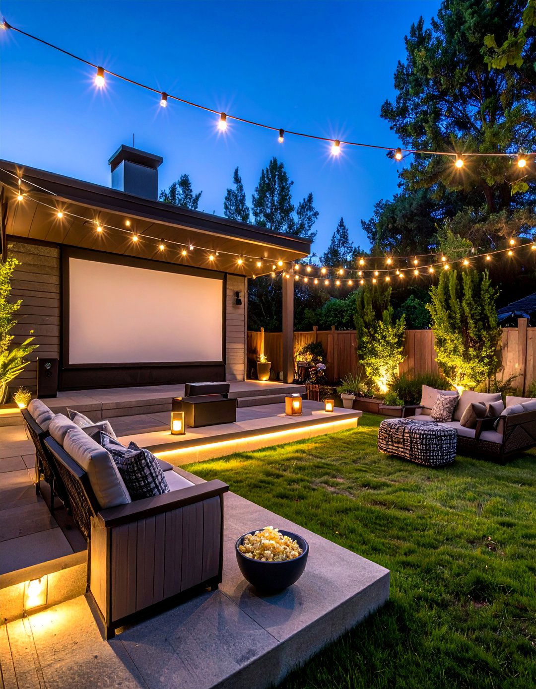 Outdoor Movie Theater - 25 Backyard Oasis Ideas for Relaxing Outdoor Spaces