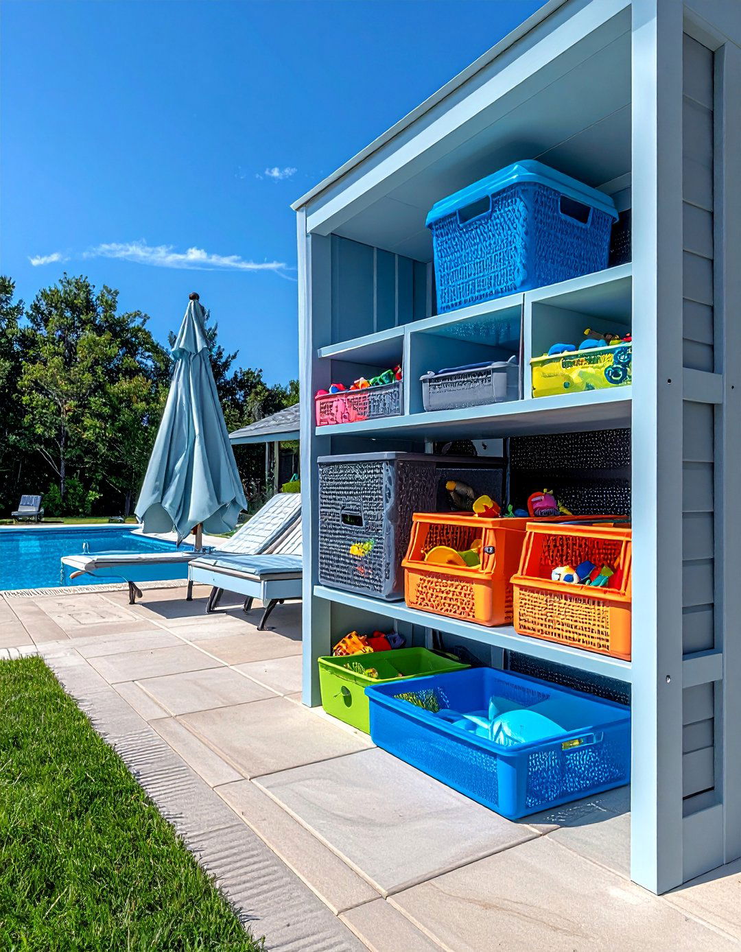 Outdoor Pool Toy Storage - 40 Toy Storage Ideas to Keep Your Home Organized