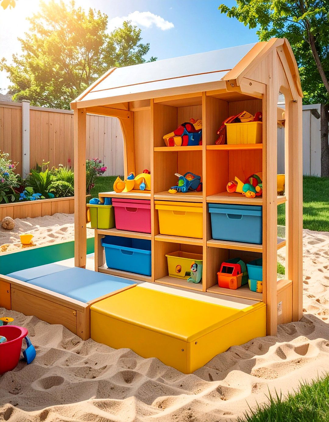 Outdoor Sandbox Storage - 40 Toy Storage Ideas to Keep Your Home Organized