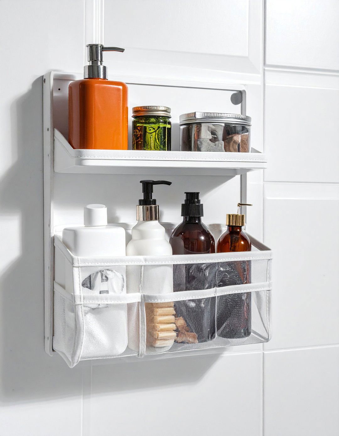 Over Door Shoe Organizers for Toiletries - 40 Bathroom Organization Ideas for Clutter-Free