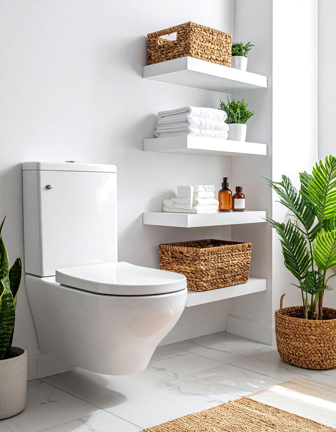 Over the Toilet Floating Shelves - 40 Bathroom Organization Ideas for Clutter-Free