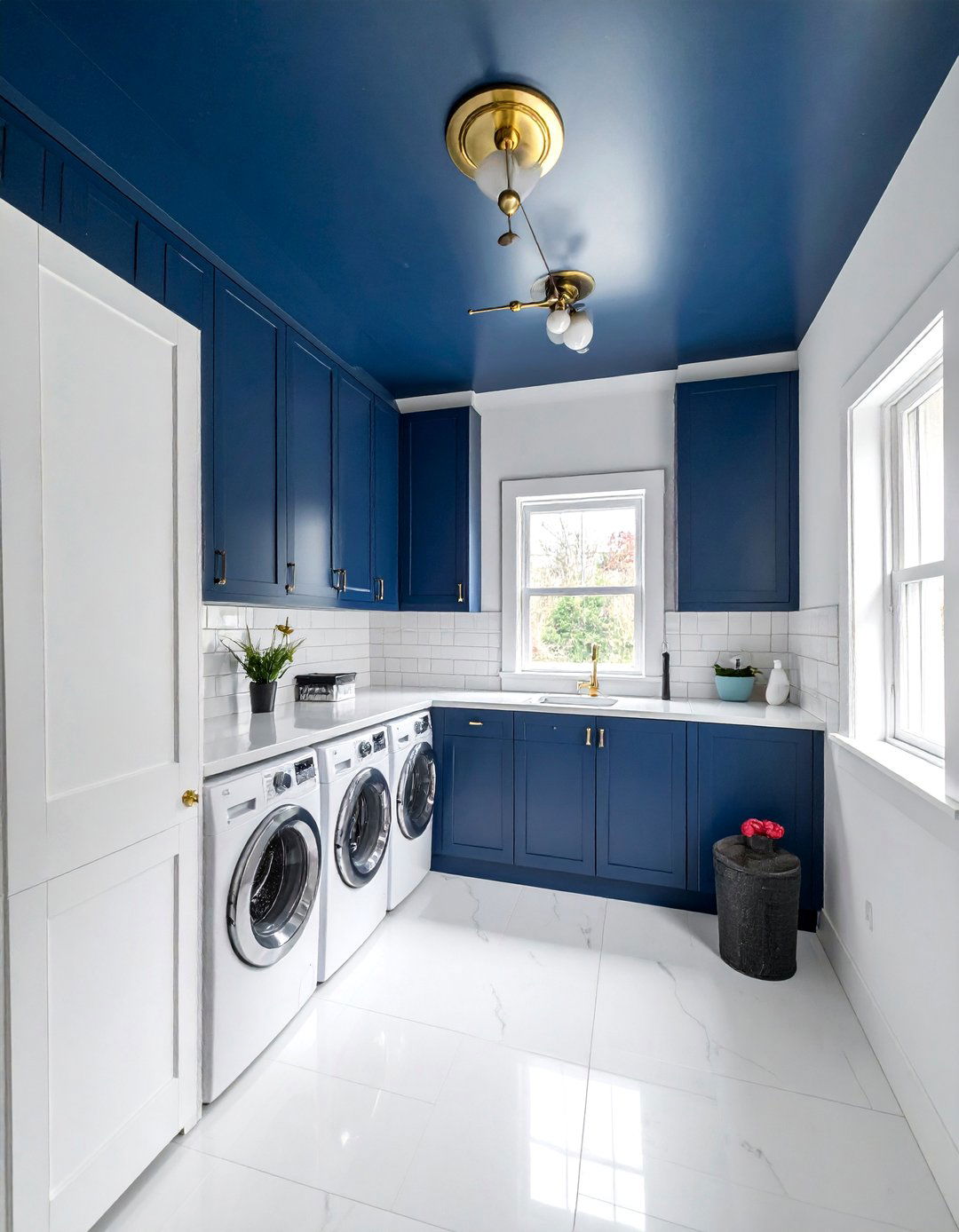 Painted Ceiling Laundry Room Idea - 25 Laundry Room Paint Ideas for a Fresh Look
