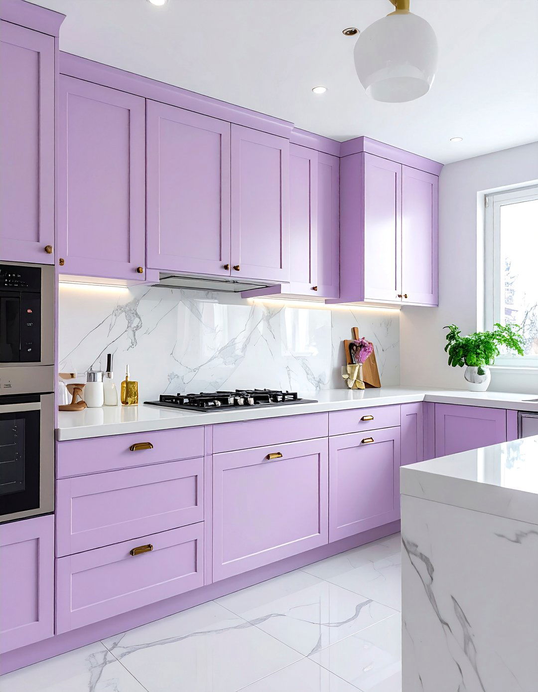 Pale Lilac Kitchen Cabinets - 40 Kitchen Cabinet Color Ideas to Refresh Your Space