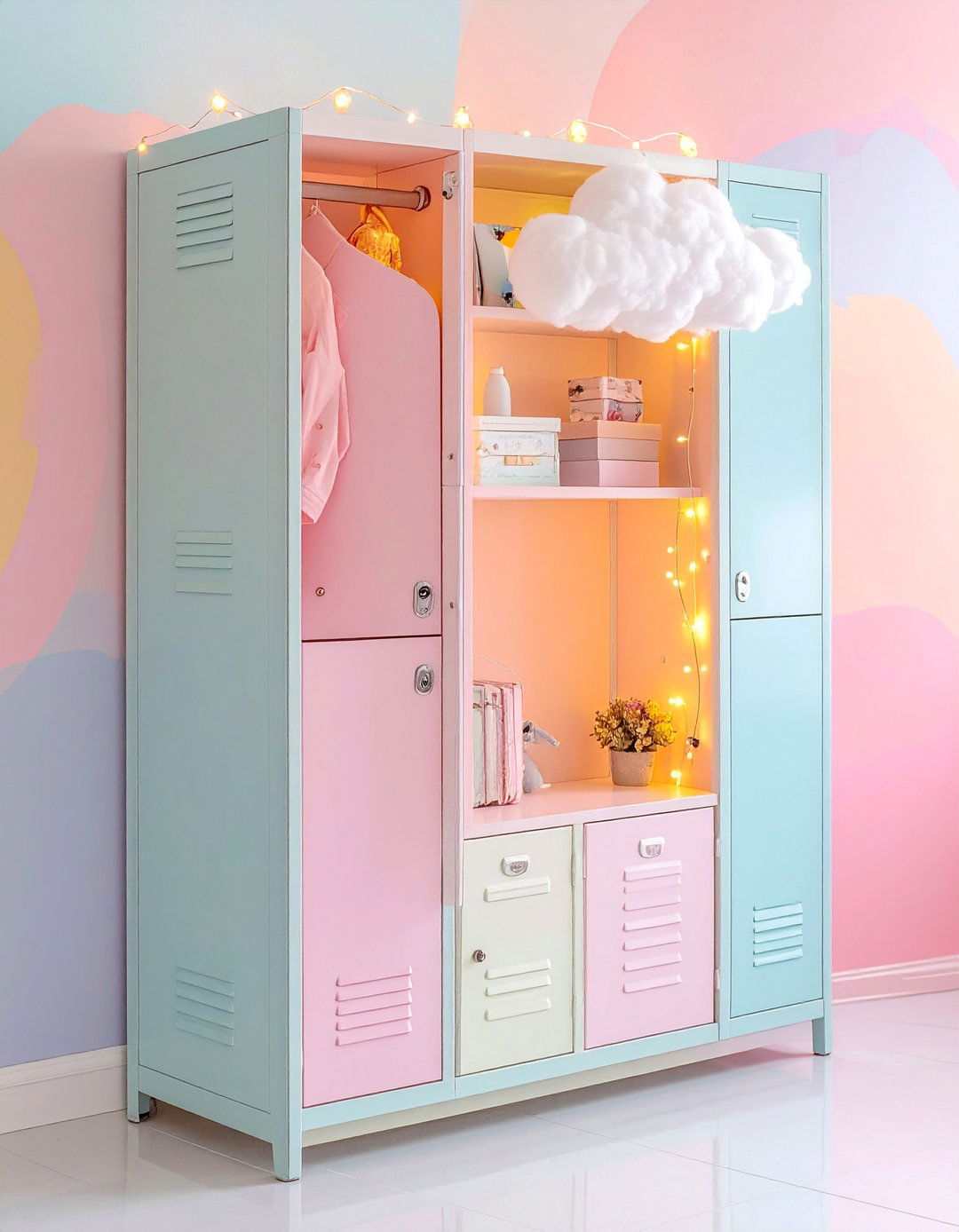 Pastel Aesthetic Dream - 30 Locker Decor Ideas for Stylish and Functional Spaces
