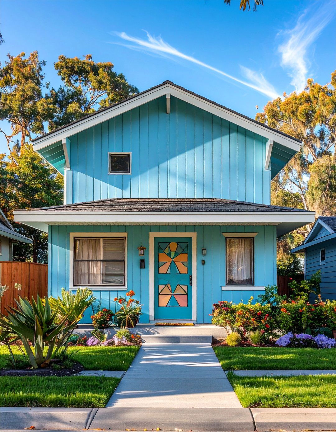 Pastel Blue for a Retro or Mid Century Home - 30 Blue Exterior House Paint Ideas for Curb Appeal
