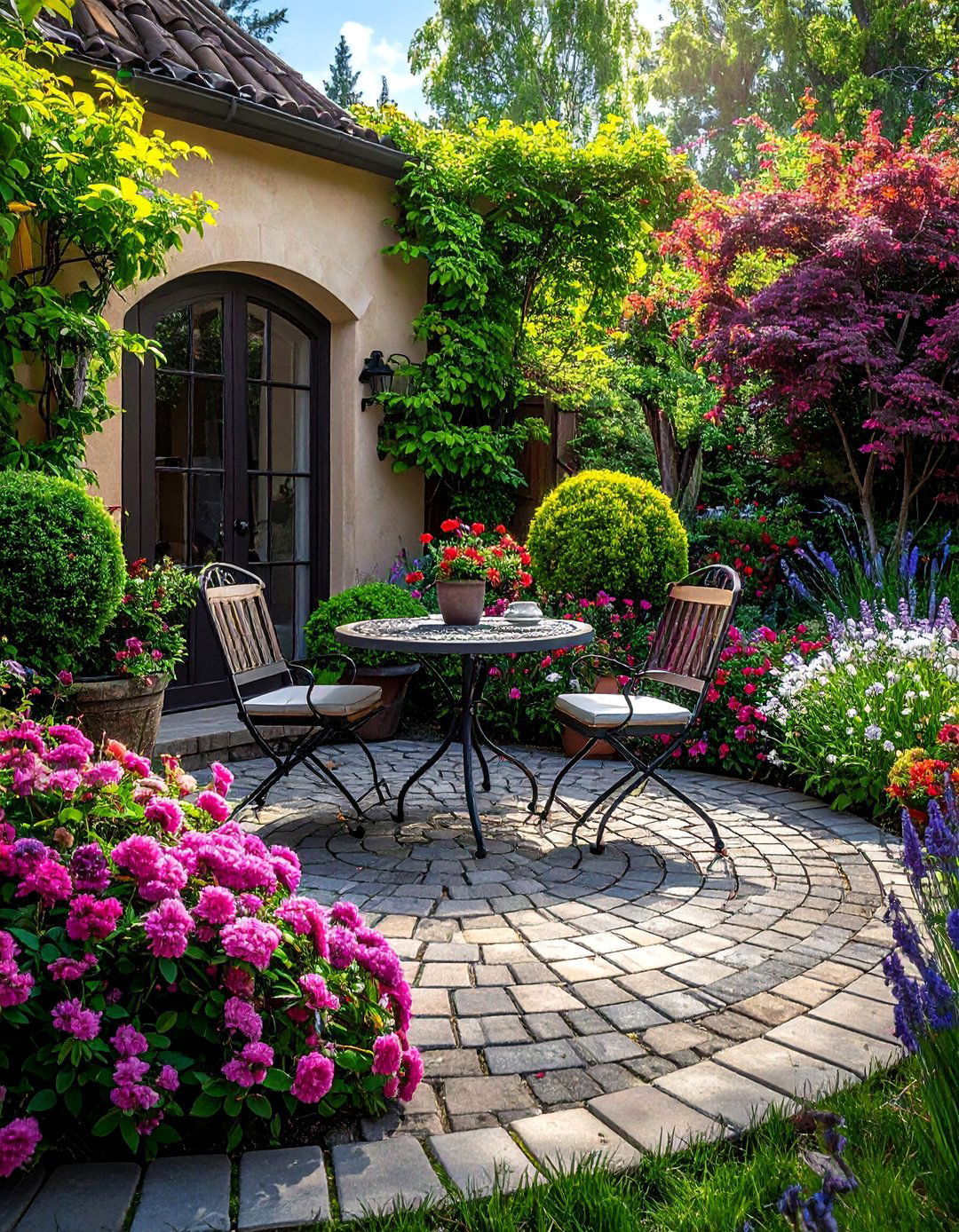 Paver Patio with a Dining Nook - 40 Beautiful Paver Patio Ideas for Outdoor Living