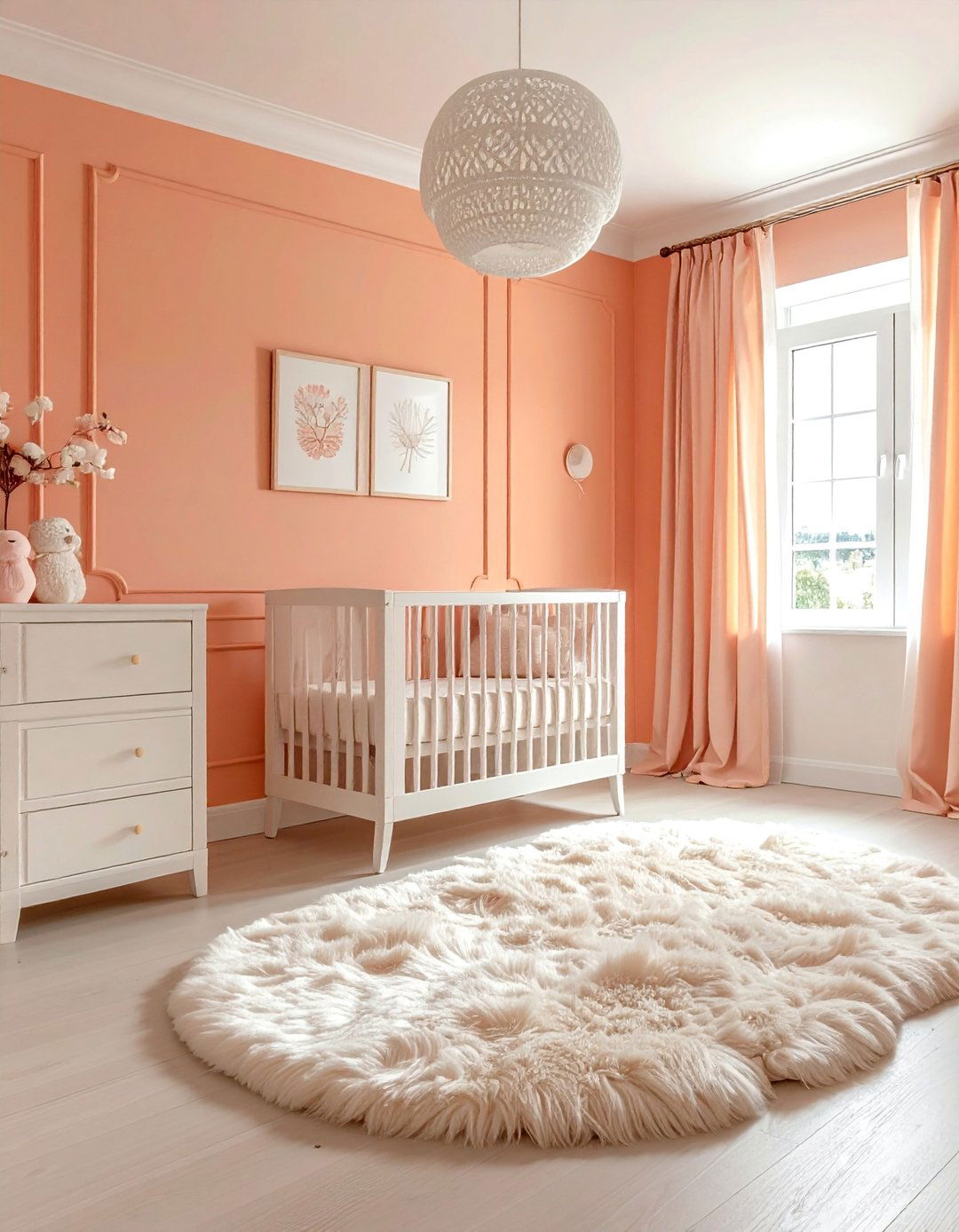 Peach and Cream Nursery - 25 Baby Girl Nursery Ideas for a Dreamy Space