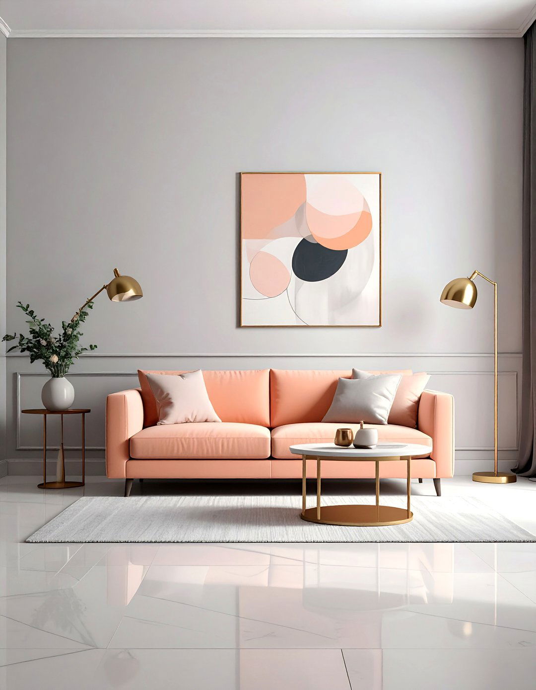 Peach and Light Gray Palette - 40 Warm Color Palettes for Every Room in the House