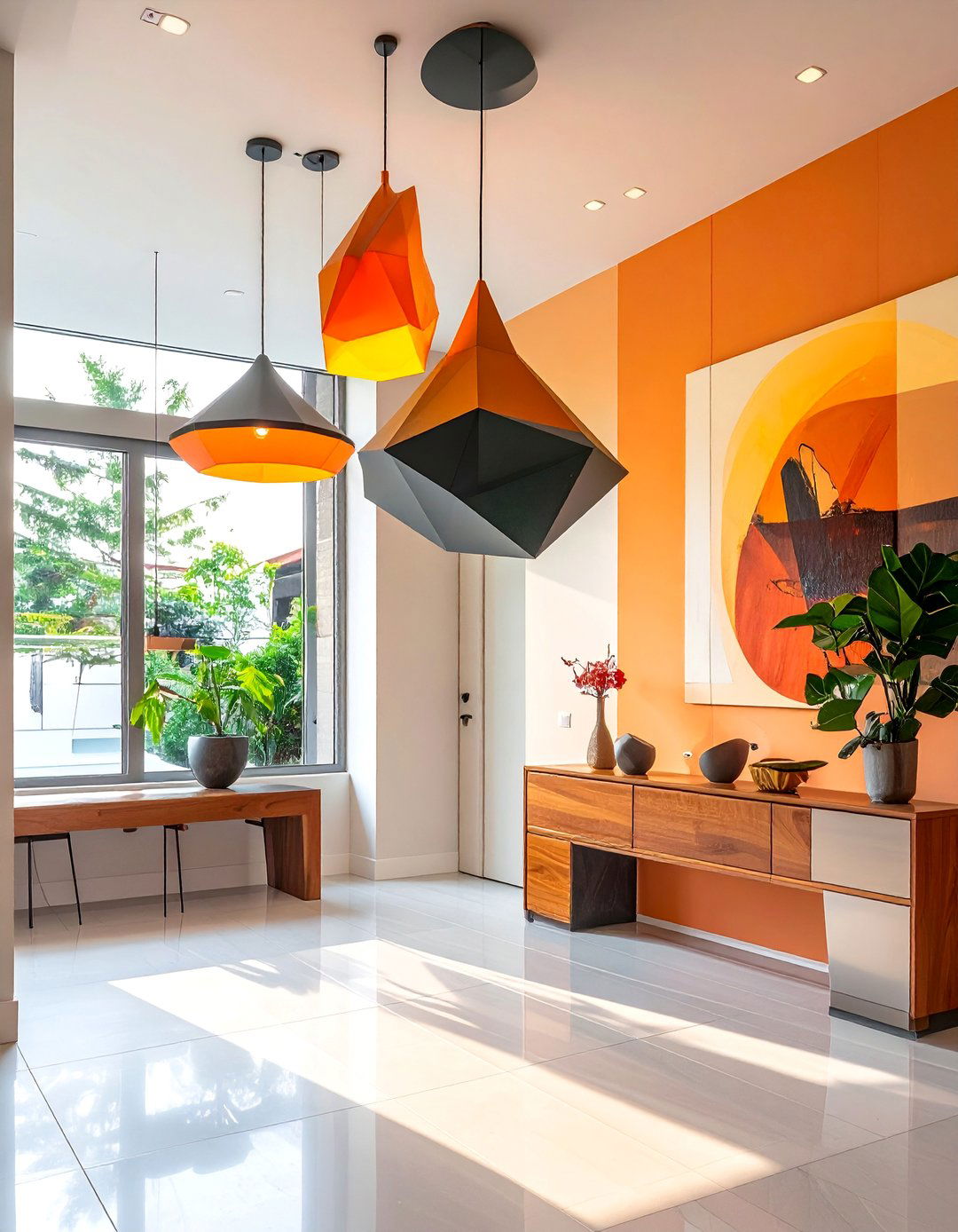 Pendant Light Cluster - 40 Small Entryway Ideas for Stylish First Impressions