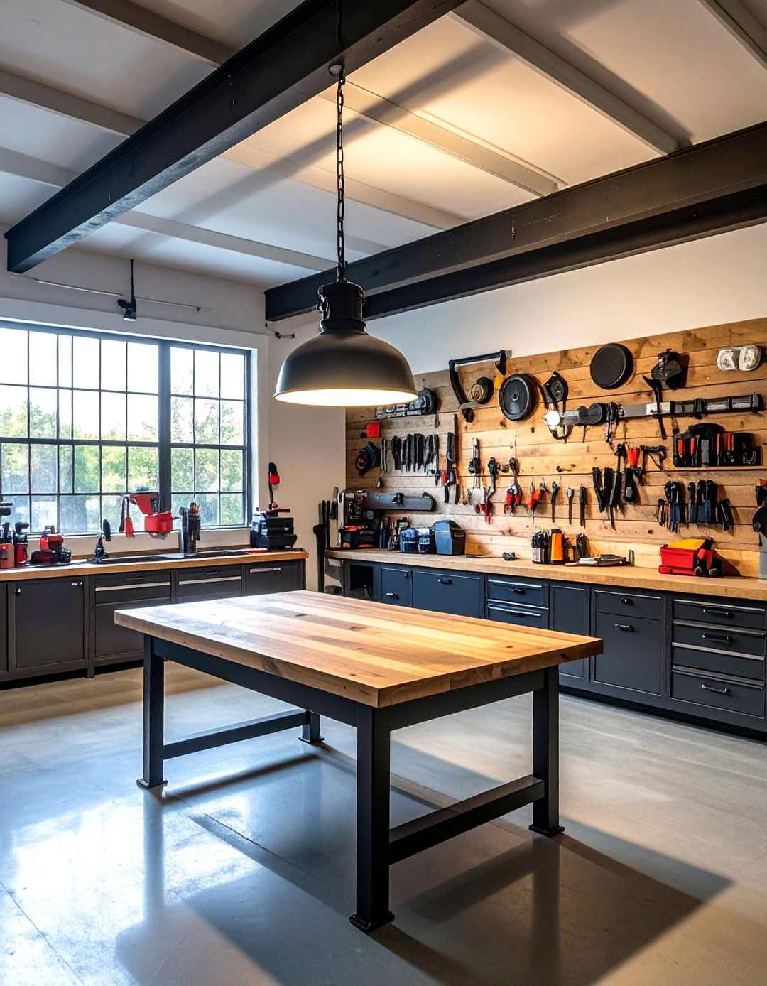 Pendant Work Lights - 15 Garage Lighting Ideas to Brighten Your Workspace