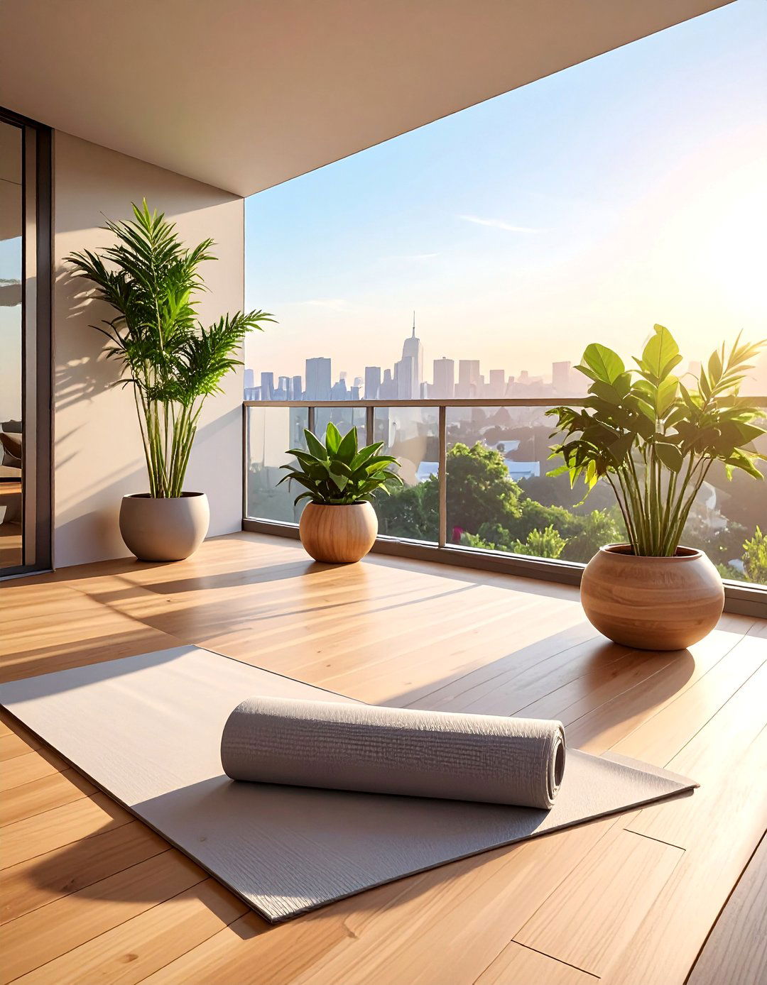 Penthouse Balcony Designed for Yoga and Meditation - 20 Penthouse Balcony Ideas for Urban Outdoor Living