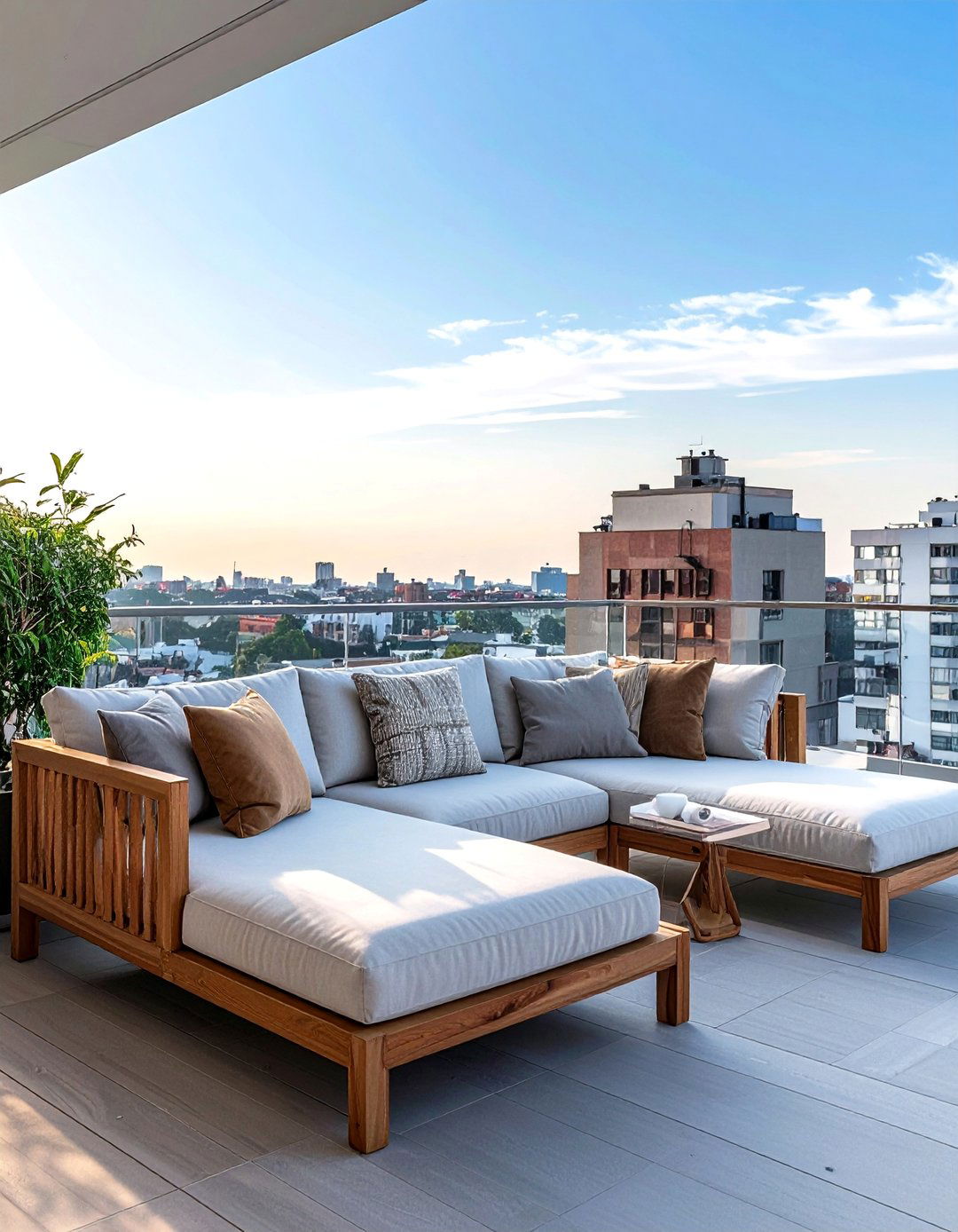 Penthouse Balcony with All Weather Furniture - 20 Penthouse Balcony Ideas for Urban Outdoor Living