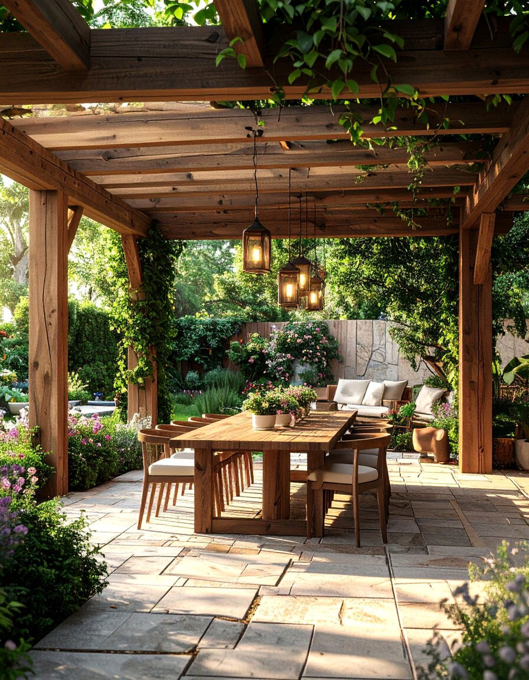 Pergola Outdoor Dining Room - 25 Backyard Oasis Ideas for Relaxing Outdoor Spaces