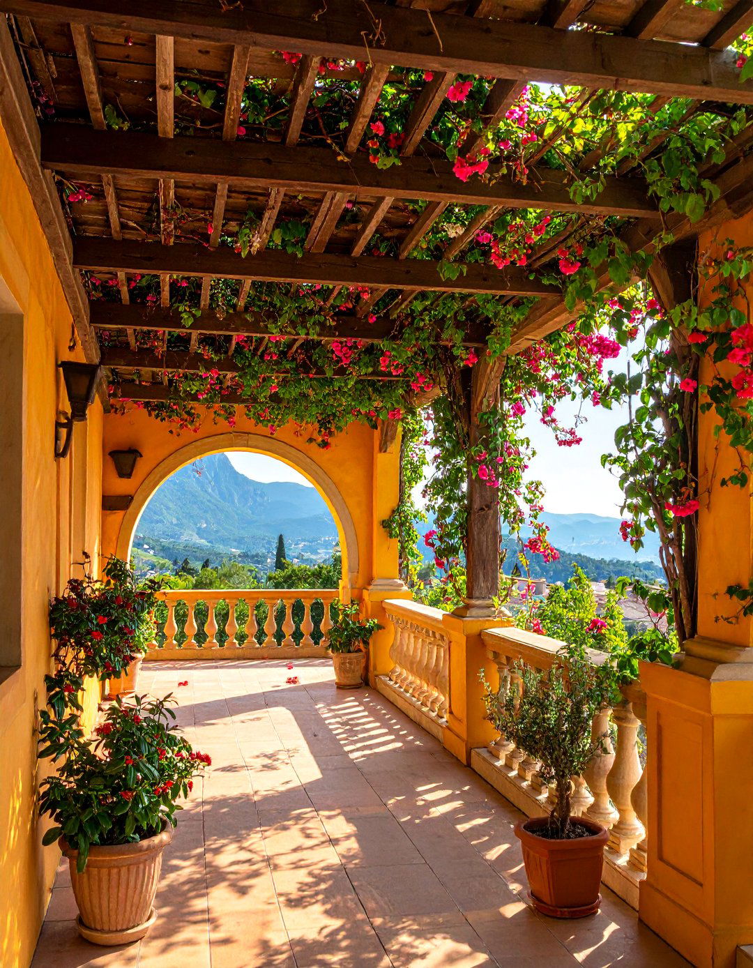 Pergola with Climbing Plants - 20 Second Story Balcony Ideas for Stunning Views