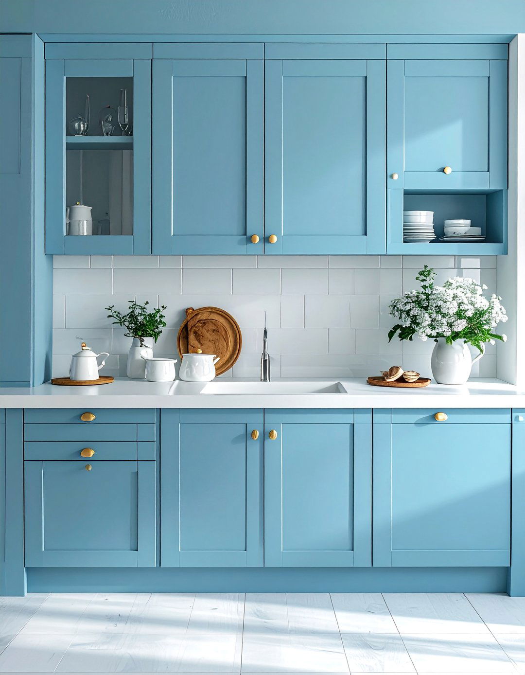 Periwinkle Blue Kitchen Cabinets - 40 Kitchen Cabinet Color Ideas to Refresh Your Space