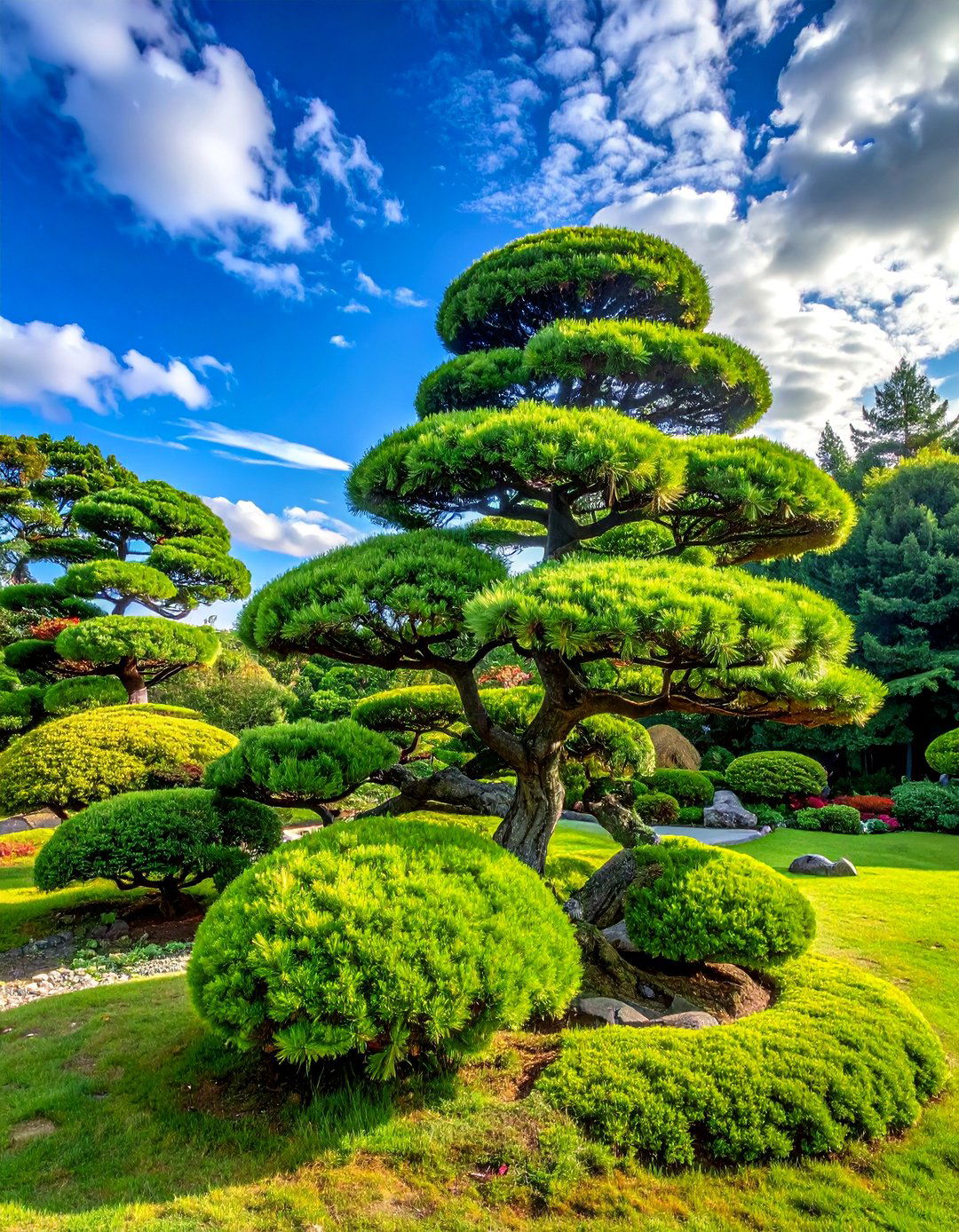 Pine Tree Sculpture Garden - 40 Japanese Garden Ideas for a Serene Outdoor Retreat