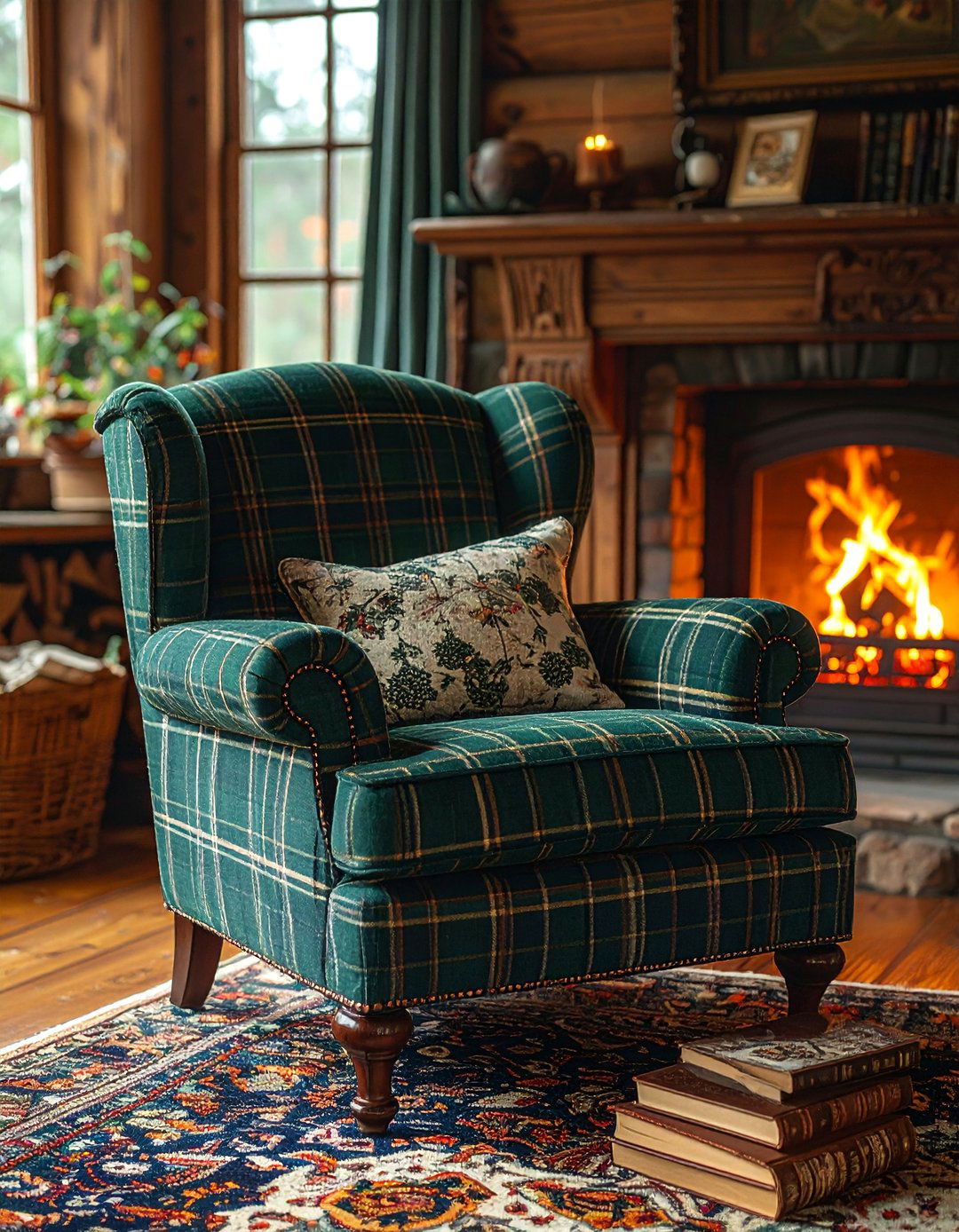 Plaid Upholstery Cottage Living Room - 30 Cottage Living Room Ideas for a Cozy Retreat