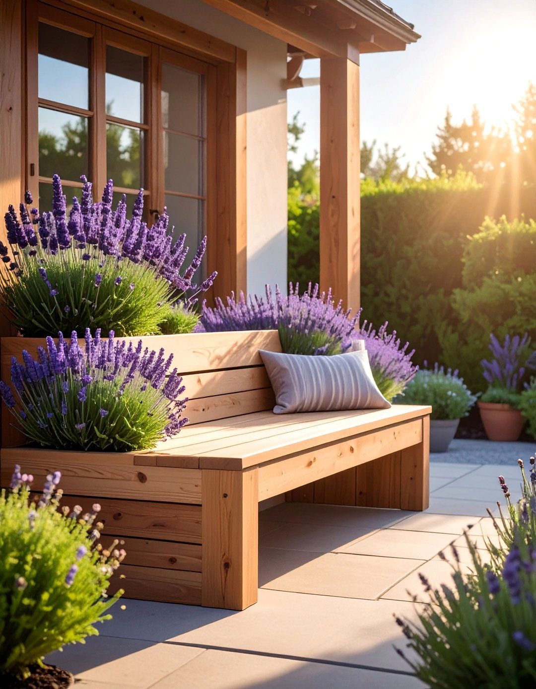 Planter Box with Built In Bench Seating - 30 Planter Box Ideas for Beautiful Gardens