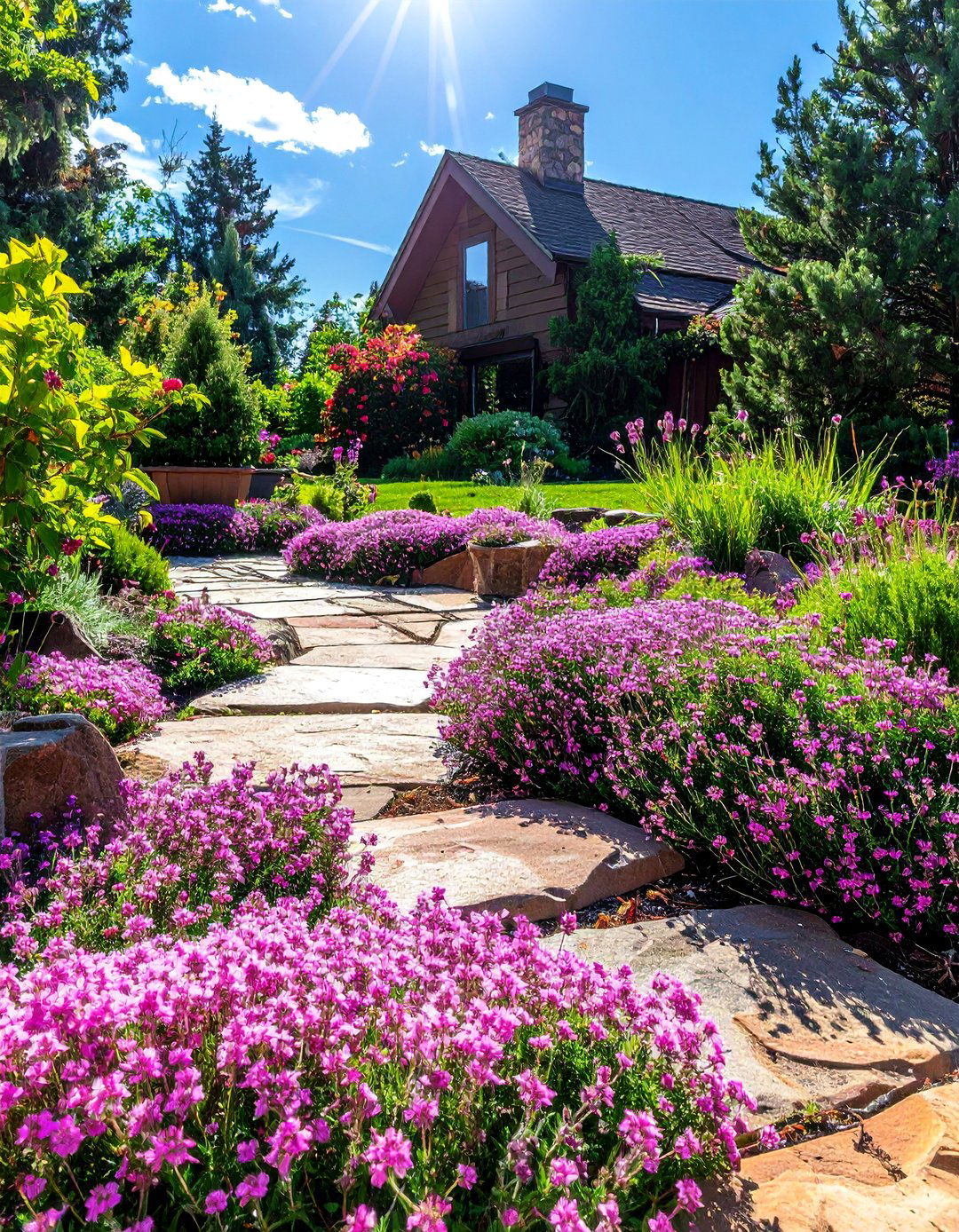 Planting Creeping Thyme as a Groundcover - 30 Colorado Landscaping Ideas for a Stunning Yard
