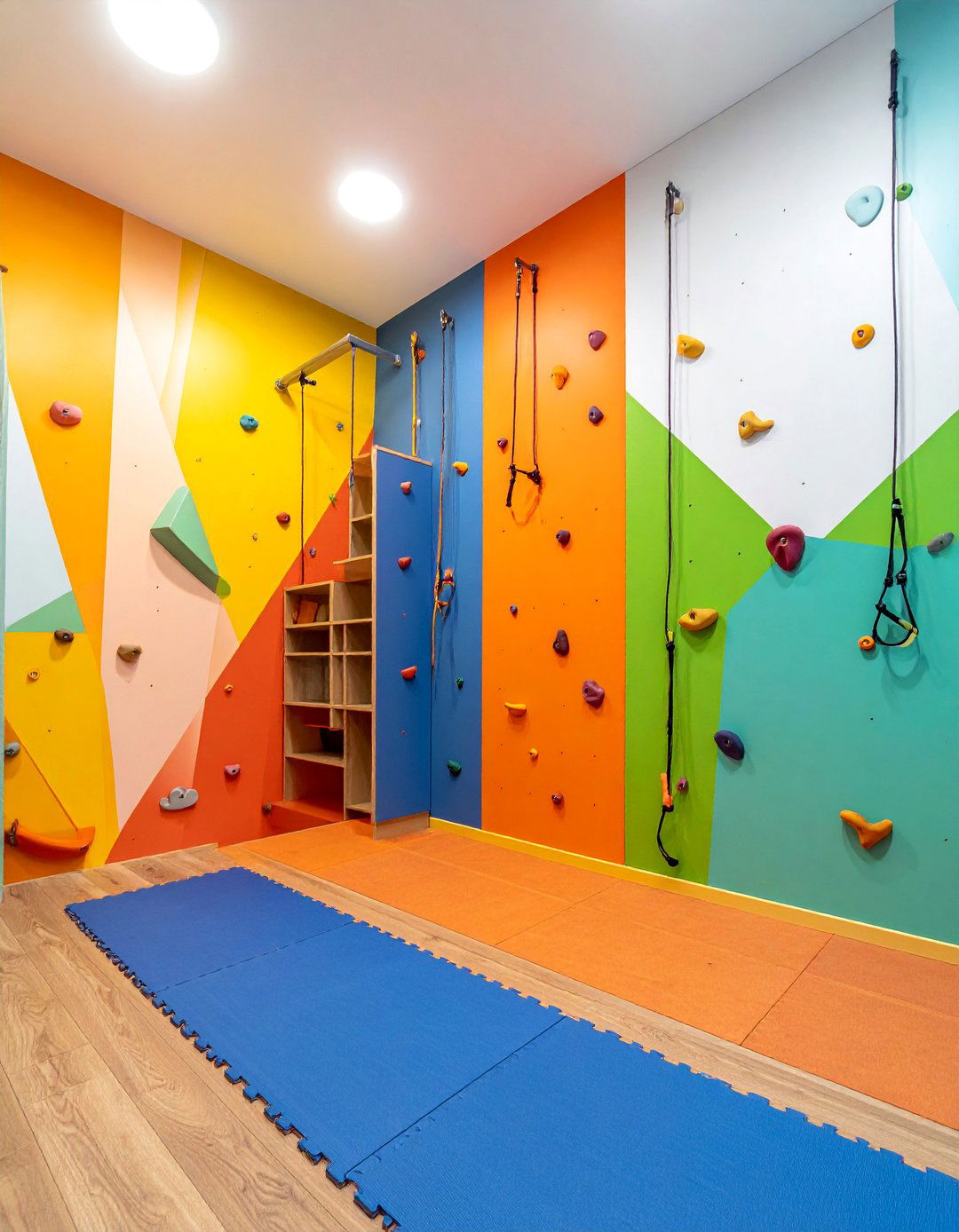 Playroom Climbing Wall Storage - 40 Toy Storage Ideas to Keep Your Home Organized