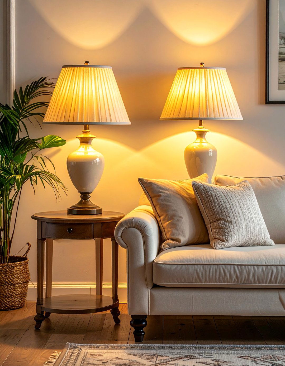 Pleated Lampshades - 40 French Country Living Room Ideas for a Cozy Space