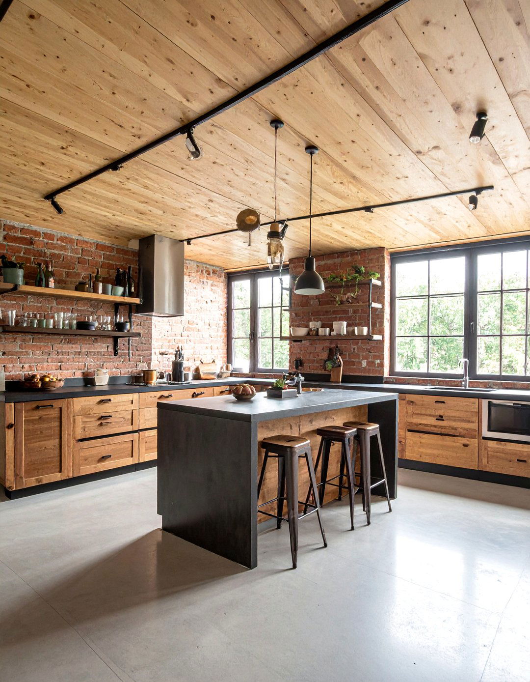 Plywood Ceiling Kitchen for an Affordable Modern Look - 15 Wood Ceiling Kitchen Ideas for a Cozy Ambiance