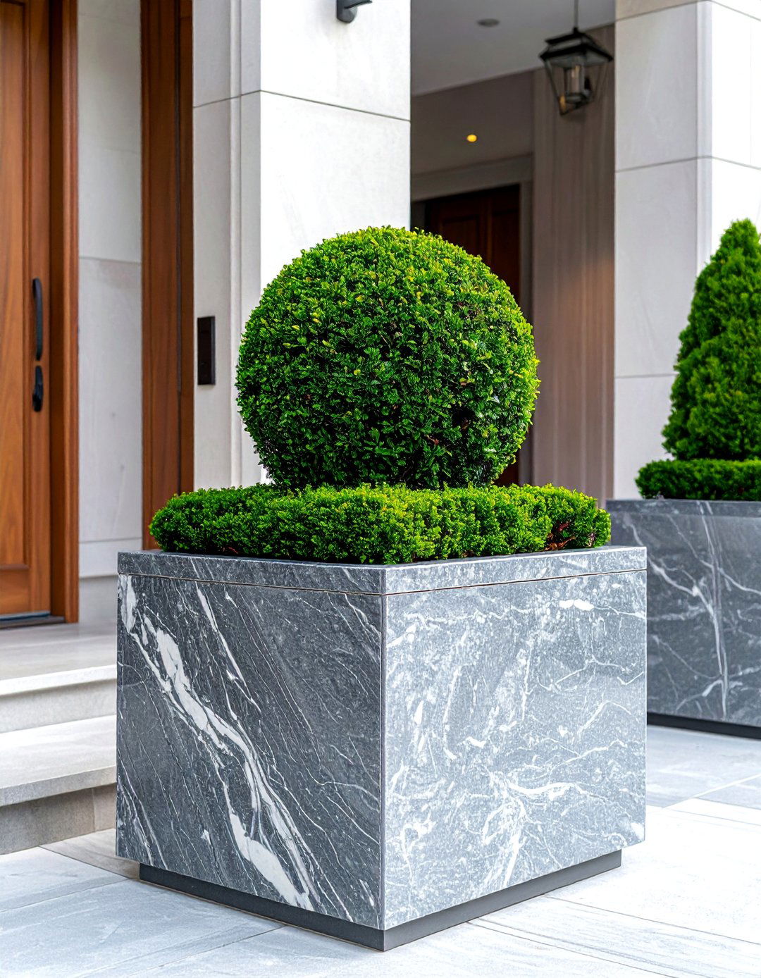 Polished Stone Planter Box - 30 Planter Box Ideas for Beautiful Gardens