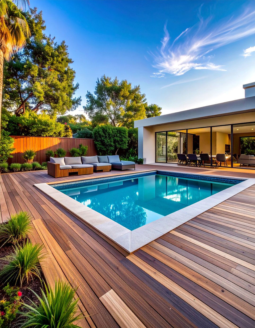 Pool Deck Integration Design - 30 Patio Deck Ideas to Elevate Your Outdoor Living