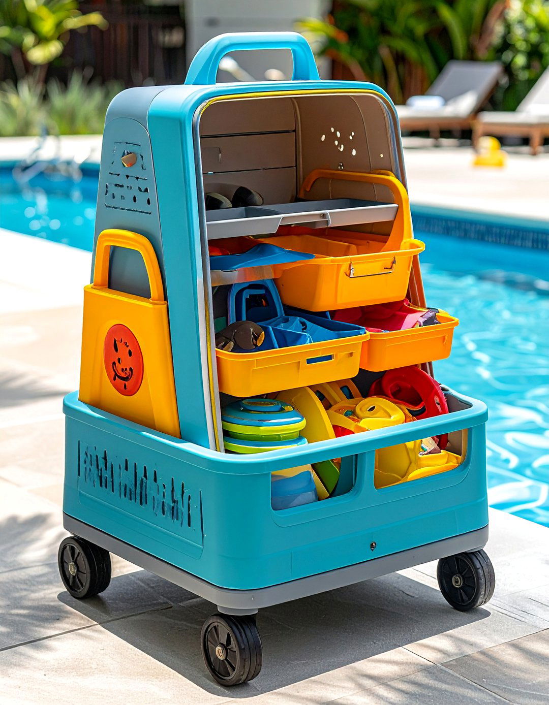 Pool Noodle Storage Caddies and Organizers - 20 Pool Furniture Ideas for a Relaxing Outdoor Space