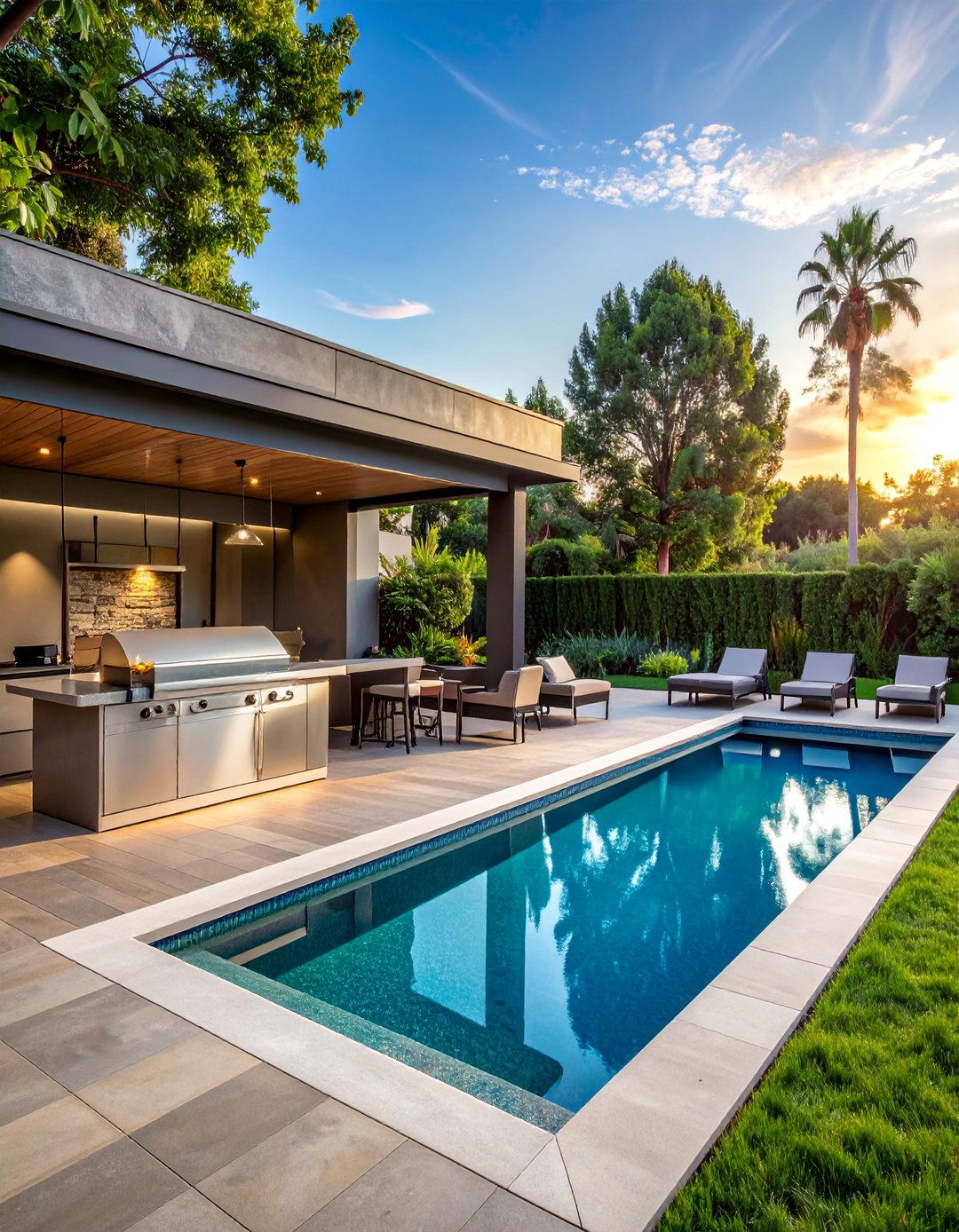 Poolside BBQ Paradise - 40 Amazing BBQ Area Ideas for Outdoor Living