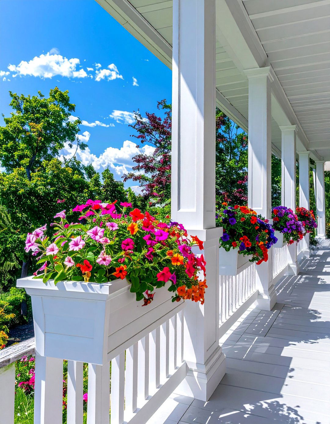 Porch Railing with Built In Planter Boxes - 25 Front Porch Railing Ideas for Curb Appeal